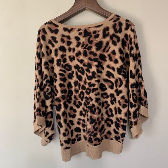 New York & Company NY&C Leopard Print Sweater Large - Picture 2 of 7